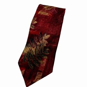 Ermenegildo Zegna-[Disegno Esclusivo]-100% Silk Tie Leaf Fall Red